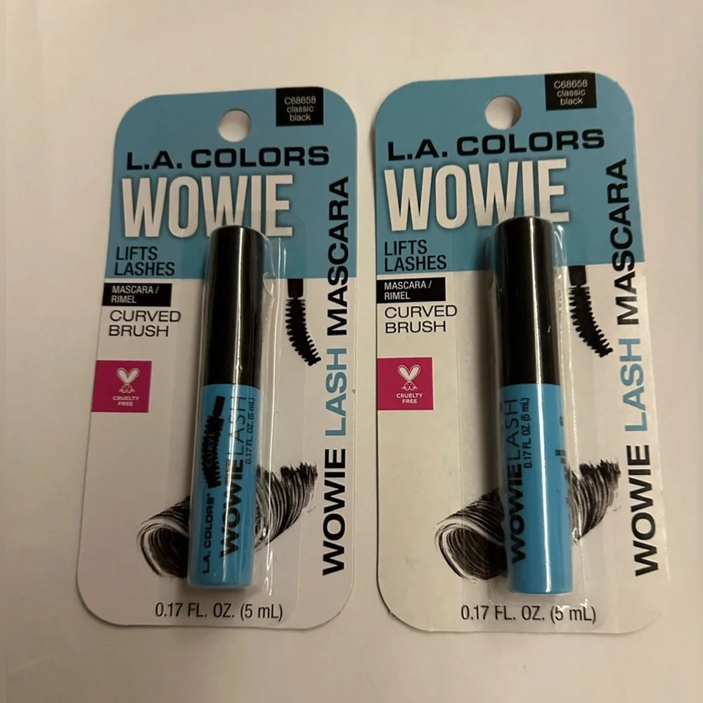 New Two L.A. Colors Wowie Mascara Classic Black Lifts Lashes 0.17 oz (5 mL)
